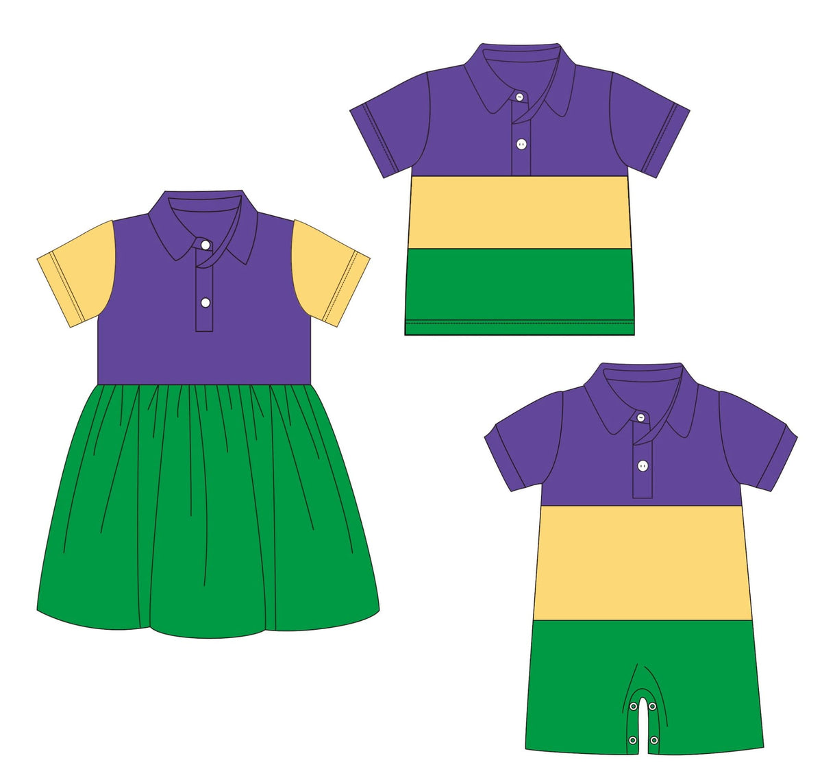 $22 SALE PREORDER ETA FEBRUARY 2027: MARDI GRAS STRIPES