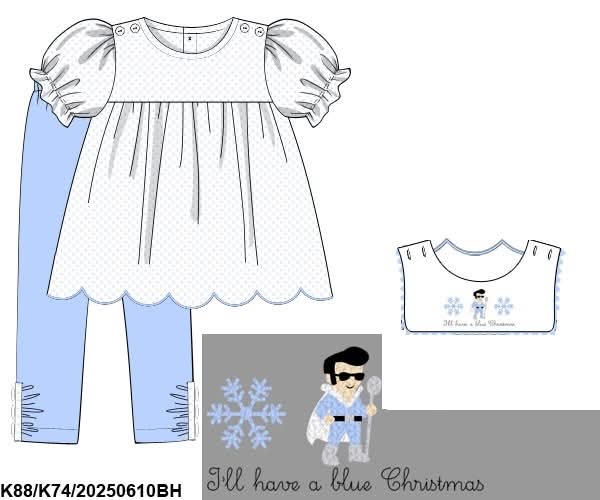 PREORDER #25 ETA OCTOBER 2026 BLUE CHRISTMAS PANT SET