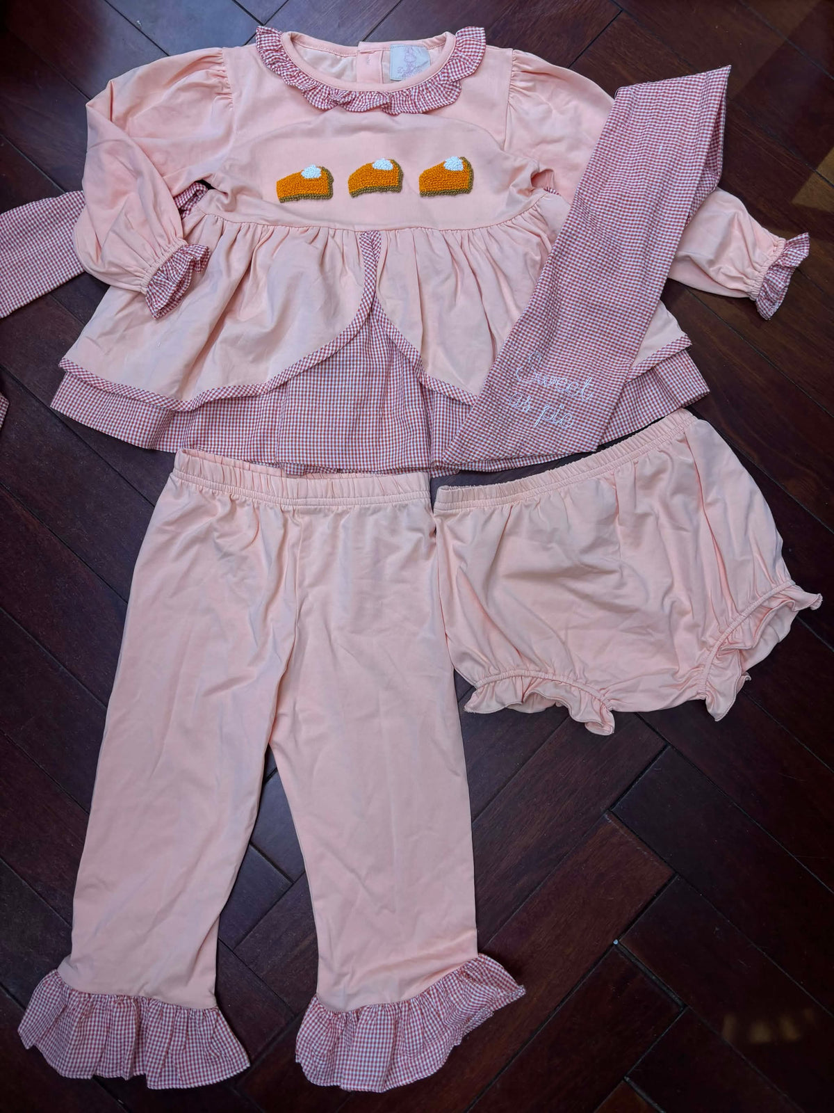 RTS FRENCH KNOT PIE 3 PC SET DIAPER COVER AND PANTS