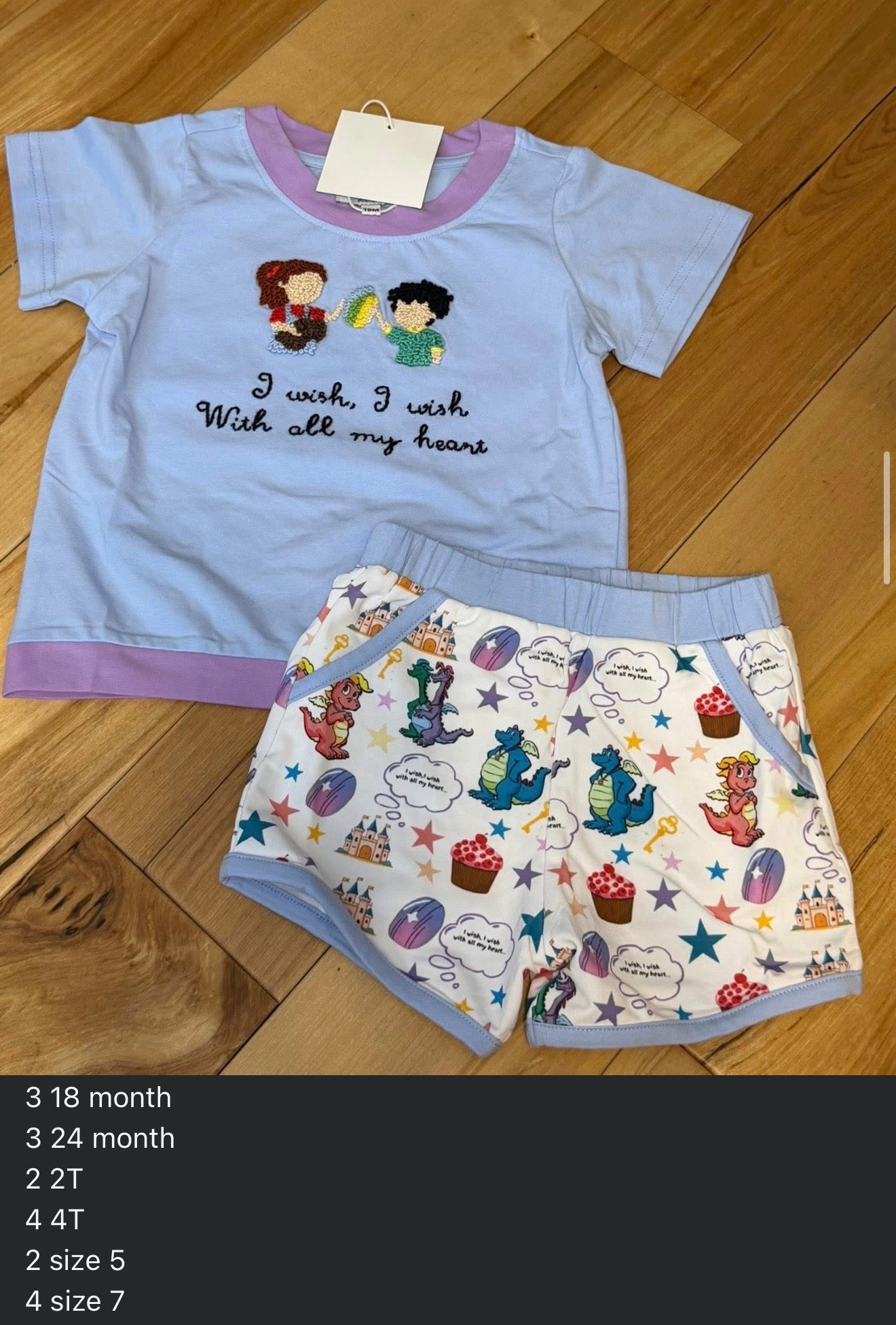 RTS DRAGON LAND BOY SHORT SET
