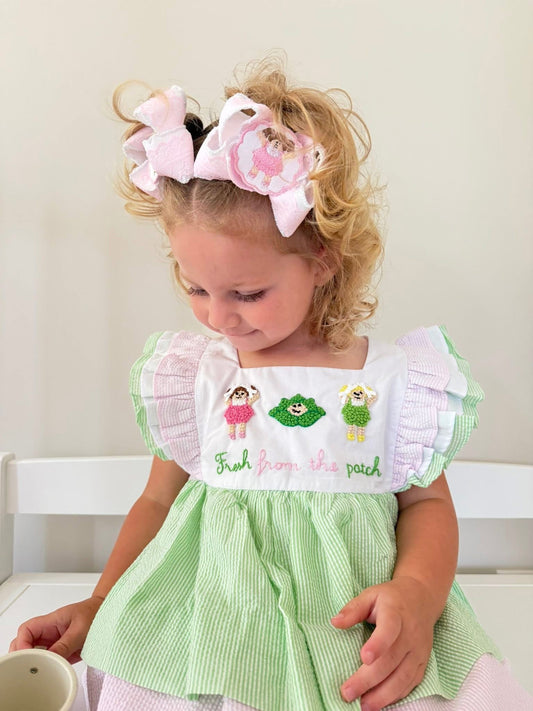 RTS FRESH FROM THE PATCH HAND-FRENCH KNOT DIAPER SET
