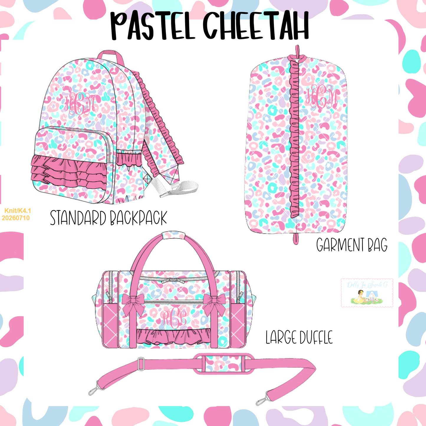 PREORDER #28 DALLY JAE CHEETAH PATCHWORK EMBROIDERED LUGGAGE