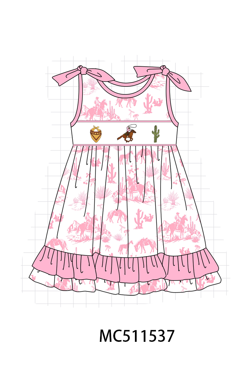 ETA May PO75 Pink&blue west cowboy embroidery collection