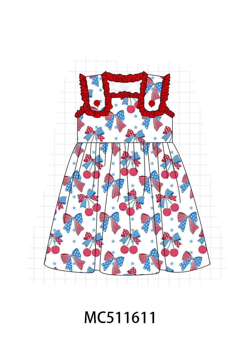 ETA MayPO75 Patriotic cherry bow ruffle collection