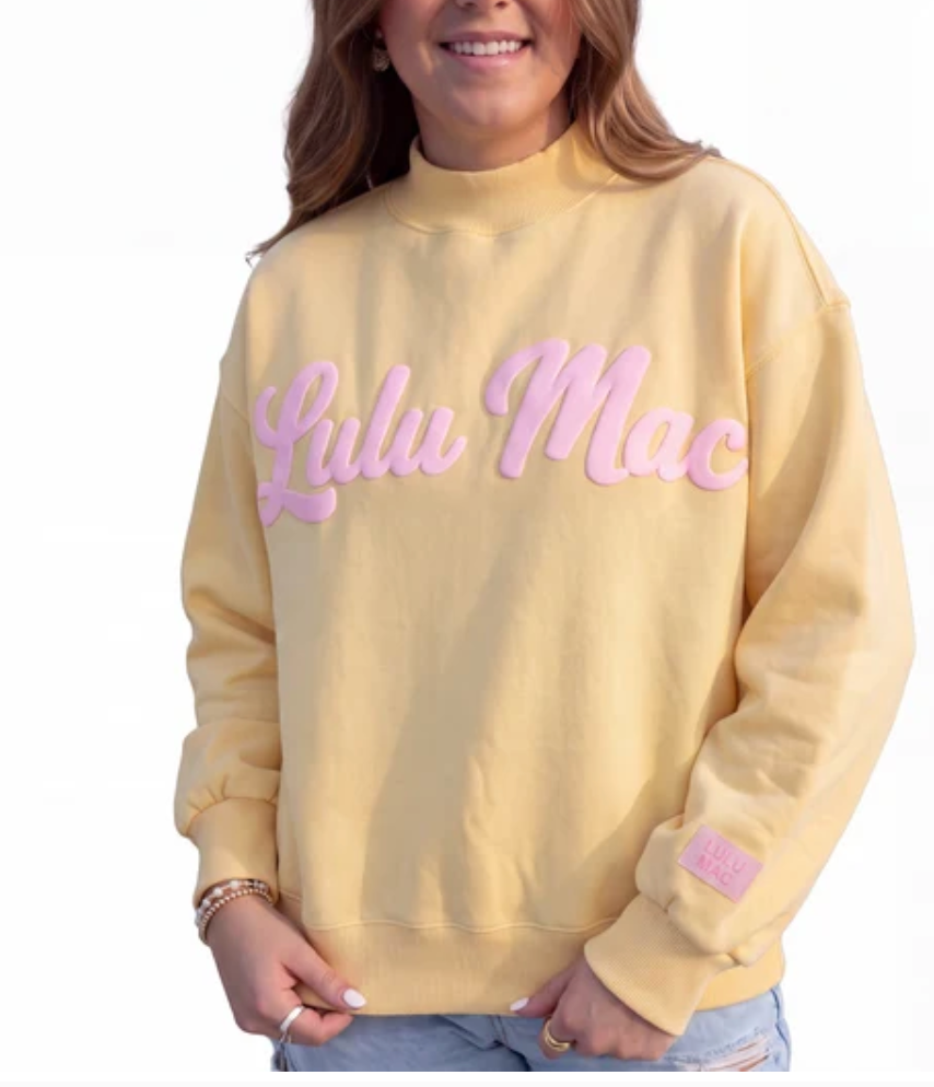 LULU MAC SCRIPT SWEATSHIRT