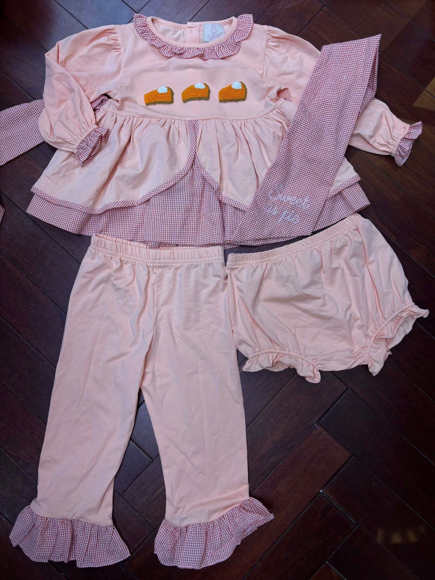 RTS FRENCH KNOT PIE 3 PC SET DIAPER COVER AND PANTS