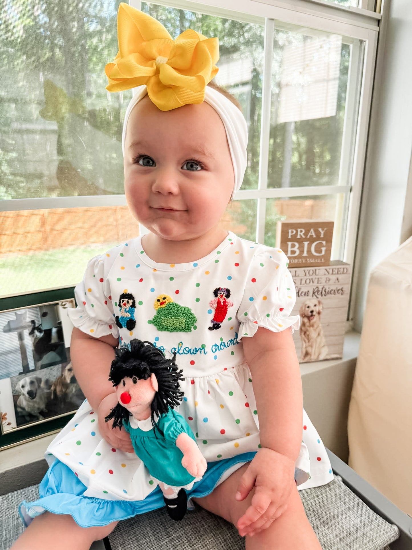 RTS GET READY TO CLOWN AROUND HAND-FRENCH KNOT DIAPER SET