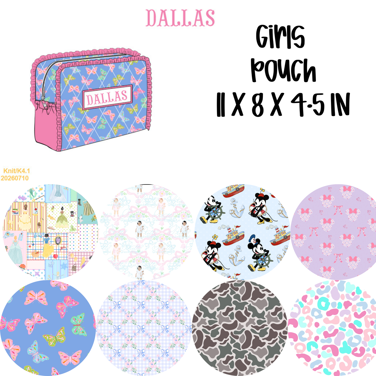 PREORDER #28 DALLY JAE GIRLS SMOCKED LUGGAGE
