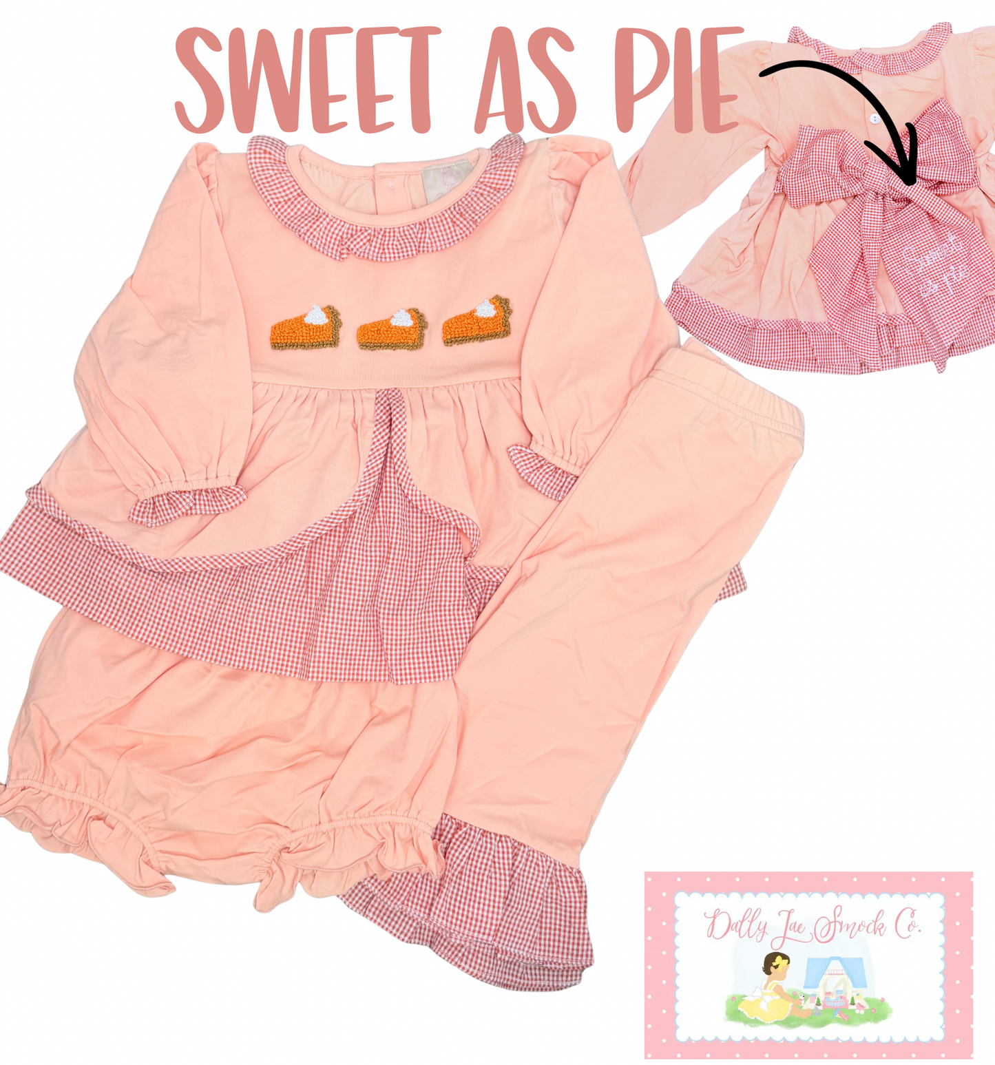 RTS FRENCH KNOT PIE 3 PC SET DIAPER COVER AND PANTS