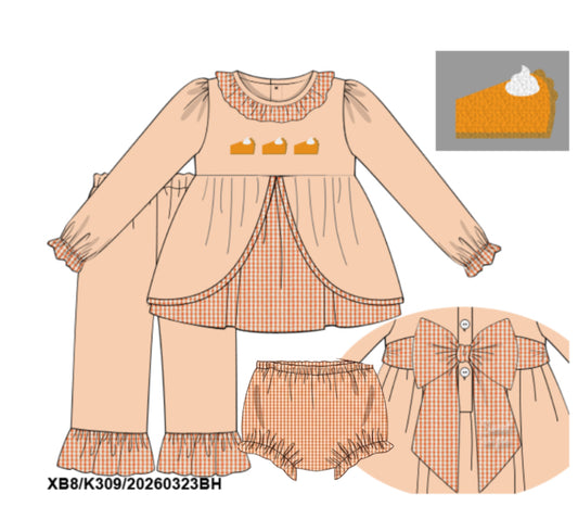 PREORDER 22 ETA AUGUST 2026 SWEET AS PIE PANT/DIAPER COVER SET