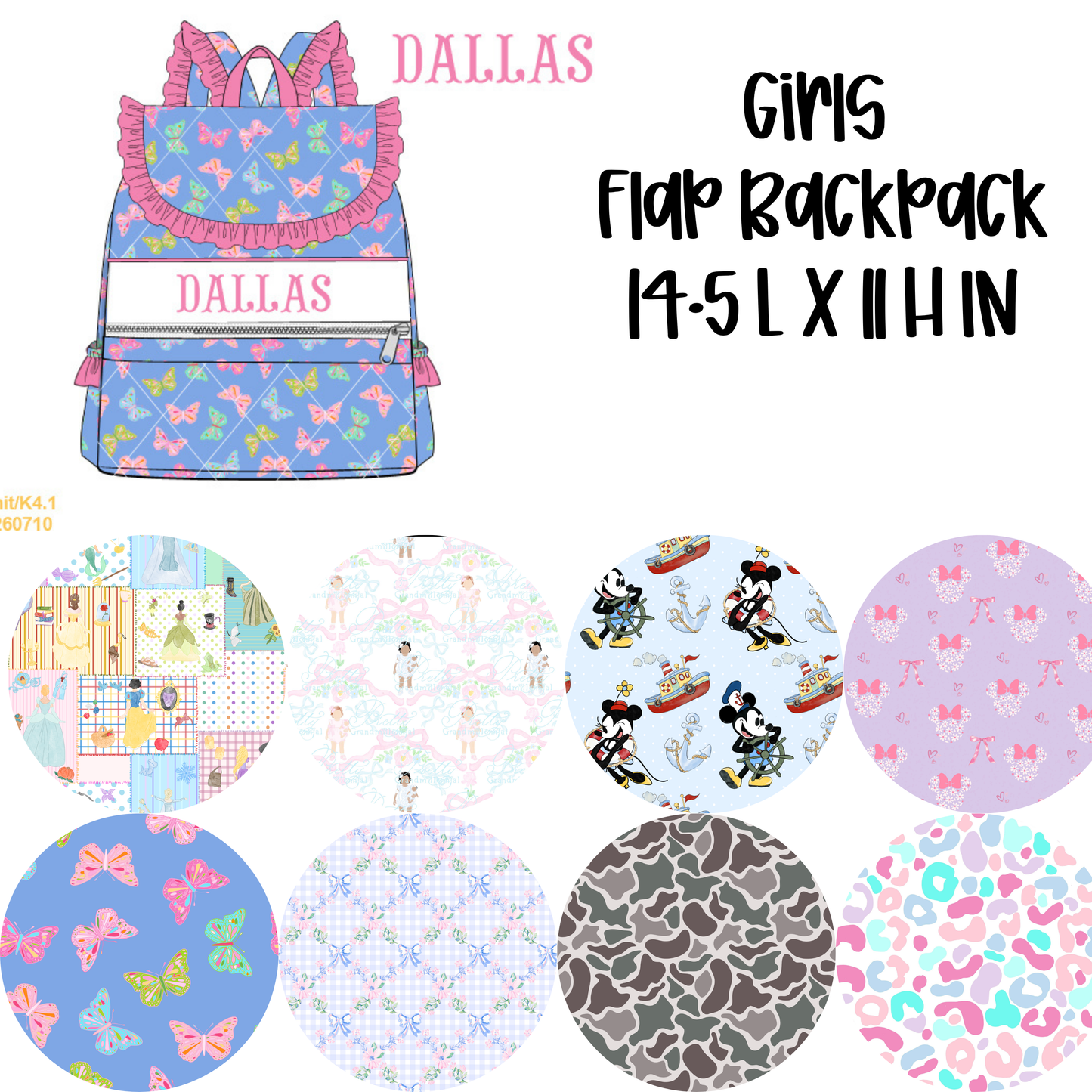PREORDER #28 DALLY JAE GIRLS SMOCKED LUGGAGE