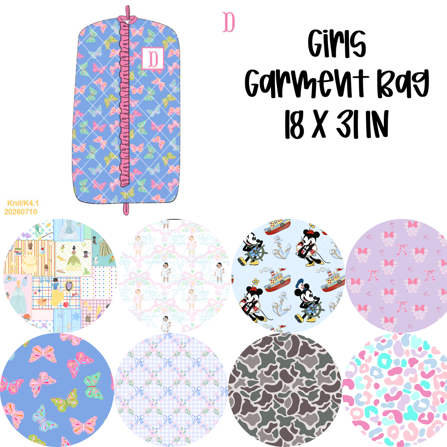 PREORDER #28 DALLY JAE GIRLS SMOCKED LUGGAGE