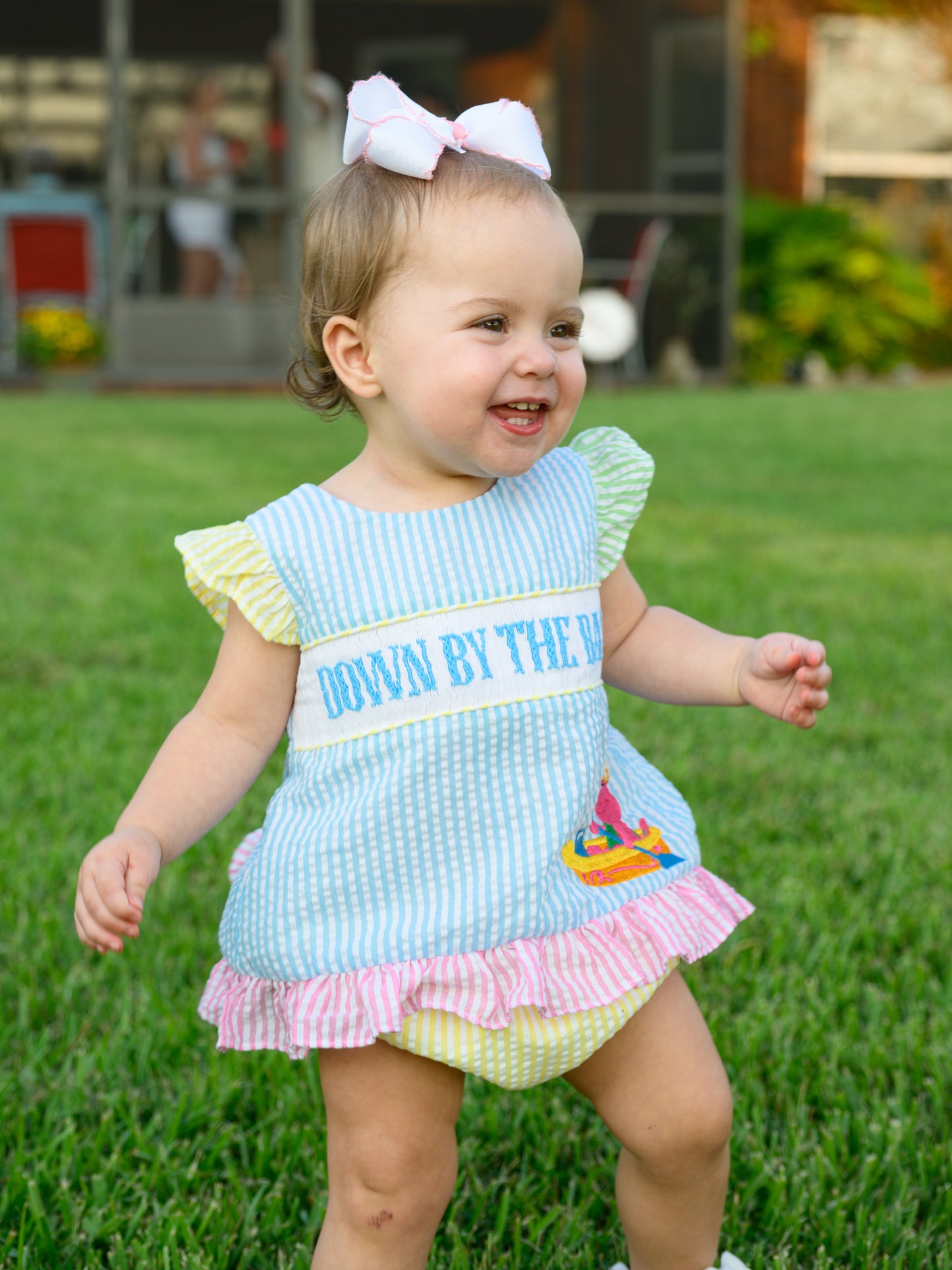 RTS DOWN BY THE BAY HAND-SMOCK DIAPER SET