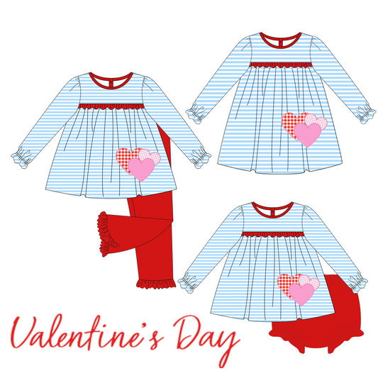 $22 SALE PREORDER ETA FEBRUARY 2027: BLUE STRIPE HEARTS