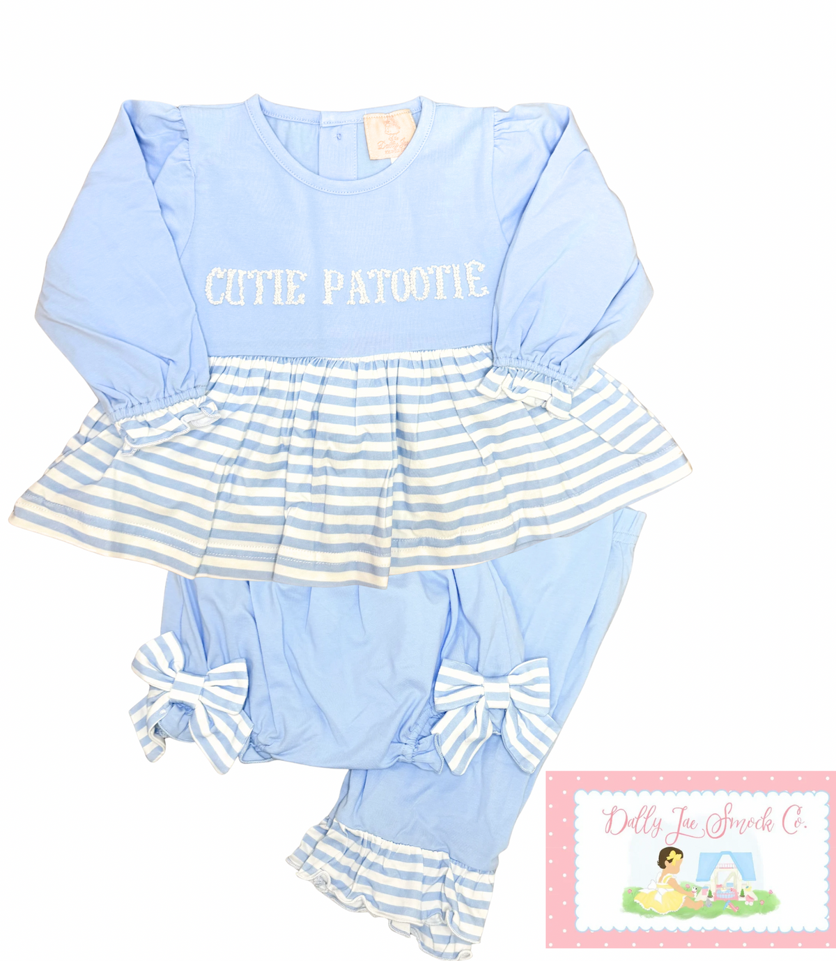 RTS BLUE STRIPES 3 PC SET DIAPER COVER AND PANTS