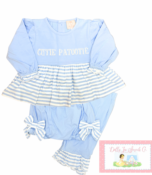 RTS BLUE STRIPES 3 PC SET DIAPER COVER AND PANTS
