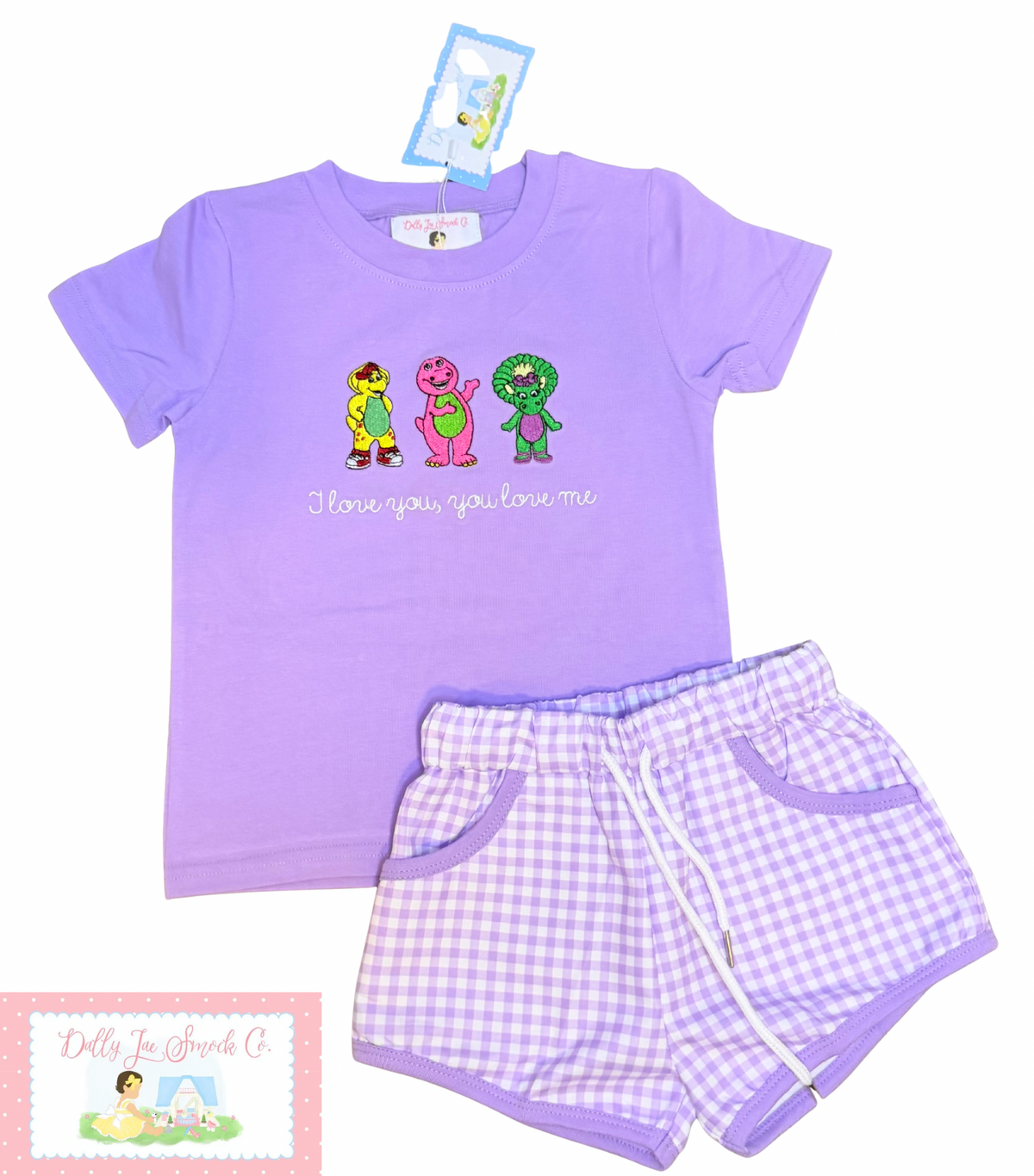 RTS I LOVE YOU, YOU LOVE ME BOY SHORT SET