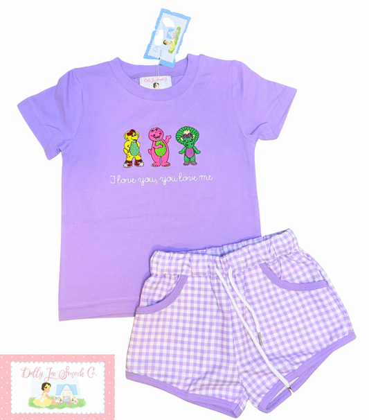 RTS I LOVE YOU, YOU LOVE ME BOY SHORT SET