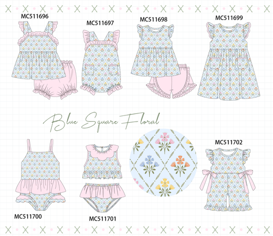 ETA May PO75 Blue floral print ruffle collection