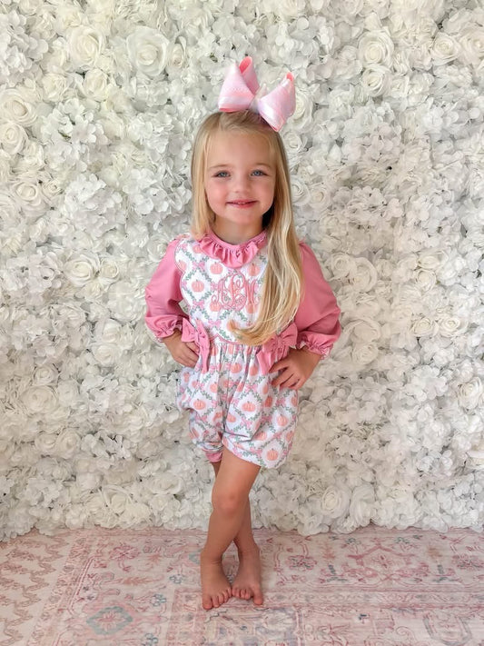 RTS PUMPKIN ROMPER WITH UNDERSHIRT