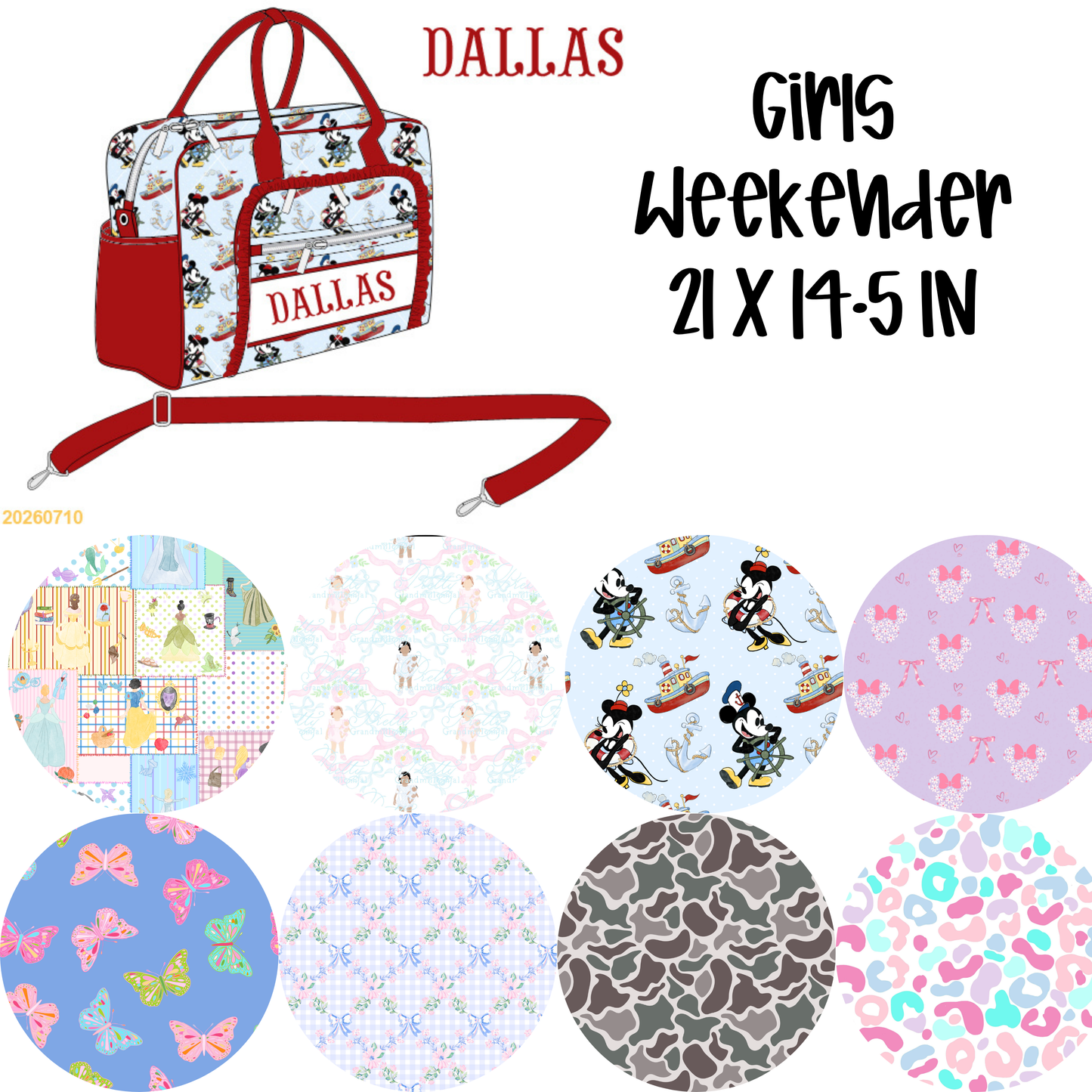 PREORDER #28 DALLY JAE GIRLS SMOCKED LUGGAGE