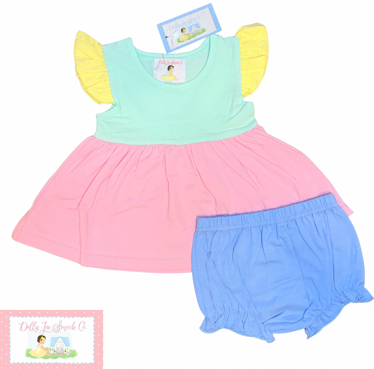 RTS PASTEL COLOR BLOCK DIAPER SET