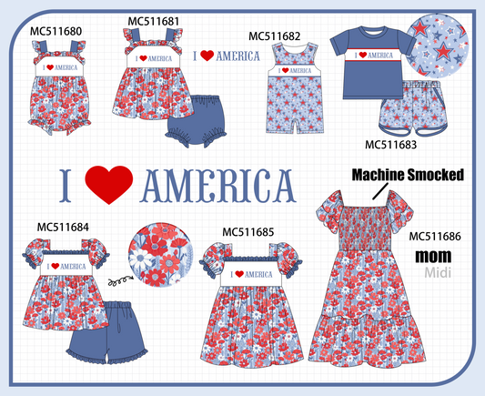 ETA May PO75 I love America embroidery floral collection