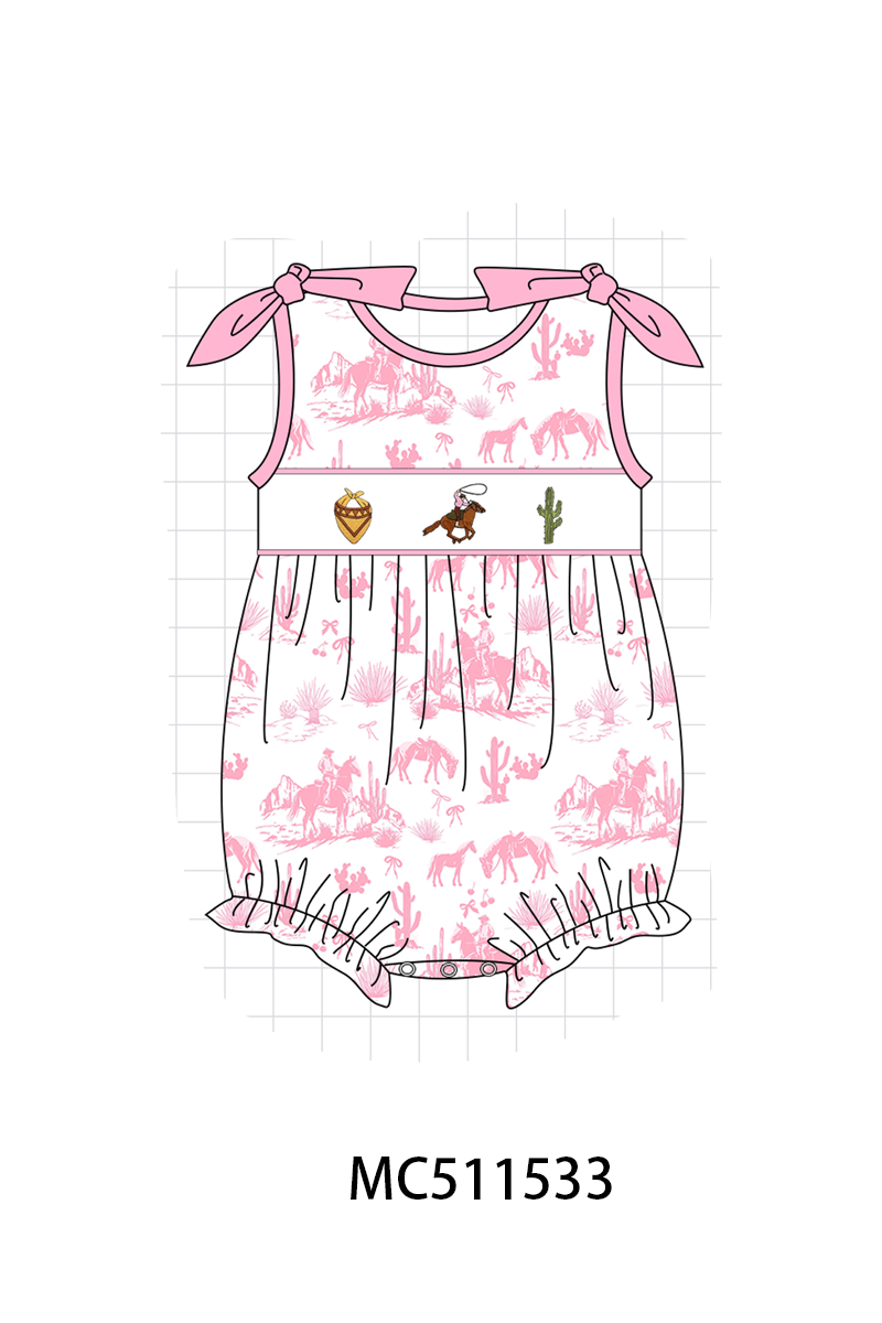 ETA May PO75 Pink&blue west cowboy embroidery collection