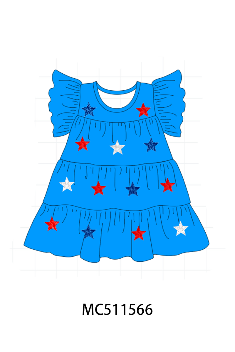 ETA May PO75 Patriotic sequin tiered dress collection