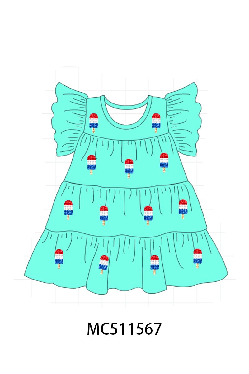 ETA May PO75 Patriotic sequin tiered dress collection