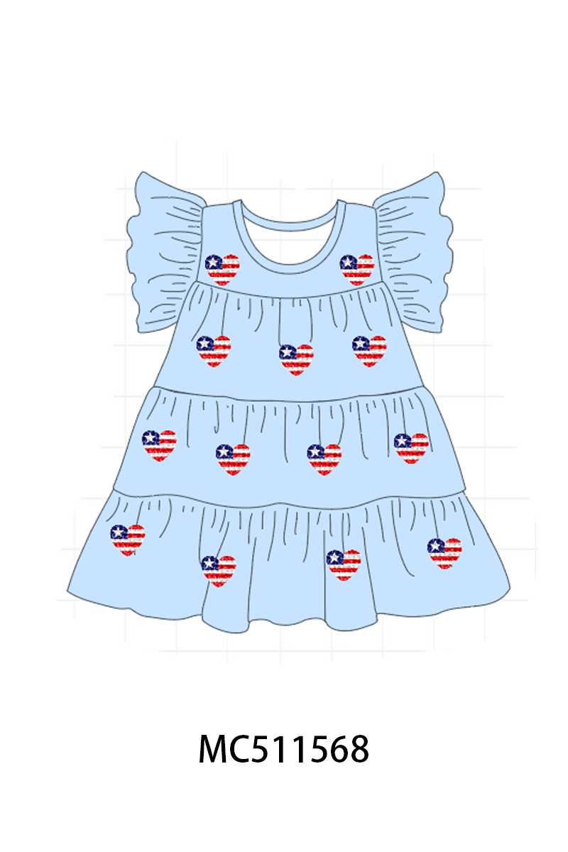 ETA May PO75 Patriotic sequin tiered dress collection