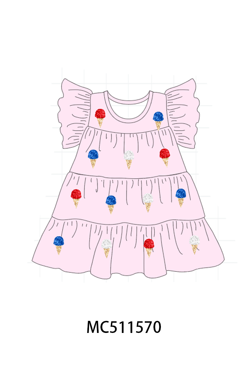 ETA May PO75 Patriotic sequin tiered dress collection