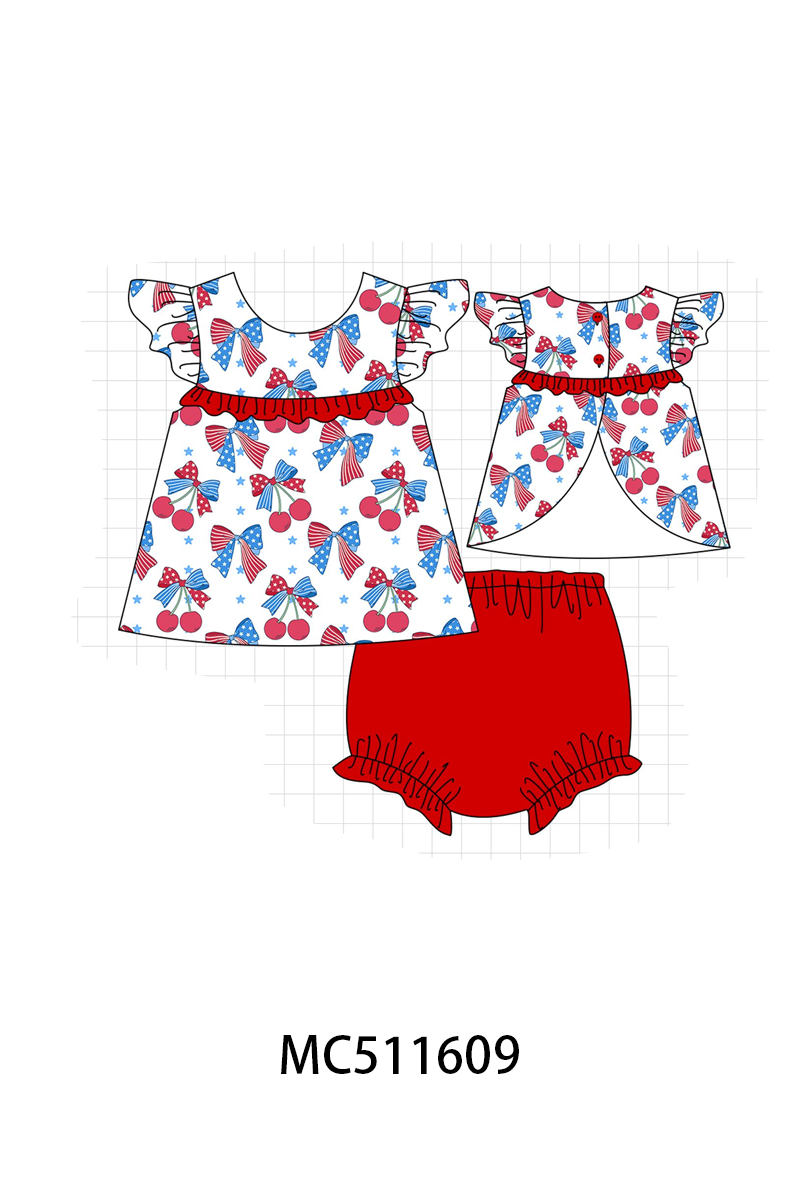 ETA MayPO75 Patriotic cherry bow ruffle collection