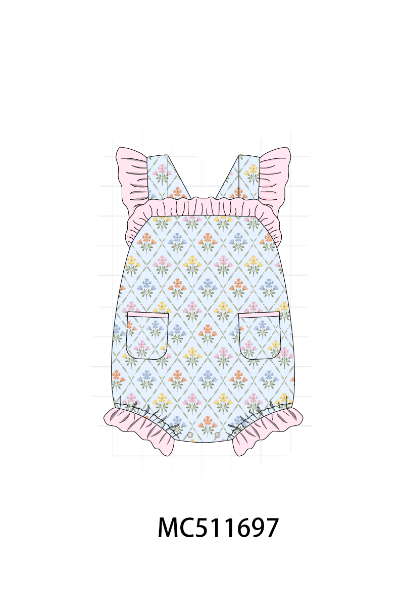 ETA May PO75 Blue floral print ruffle collection