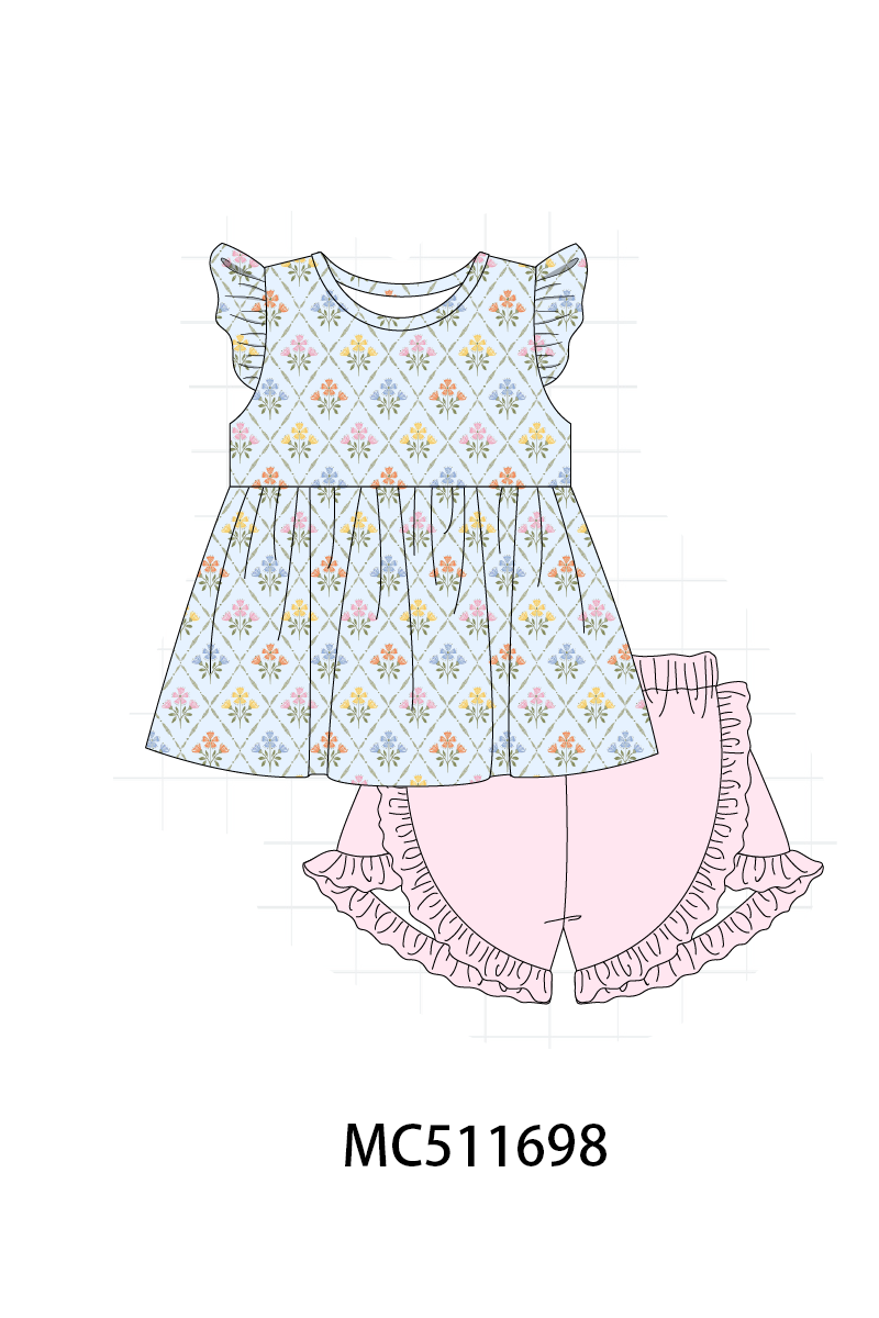 ETA May PO75 Blue floral print ruffle collection