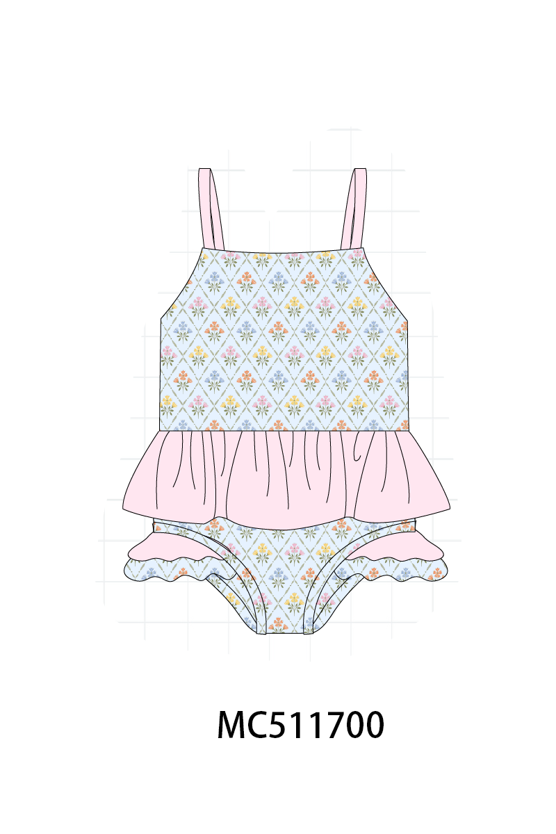 ETA May PO75 Blue floral print ruffle collection