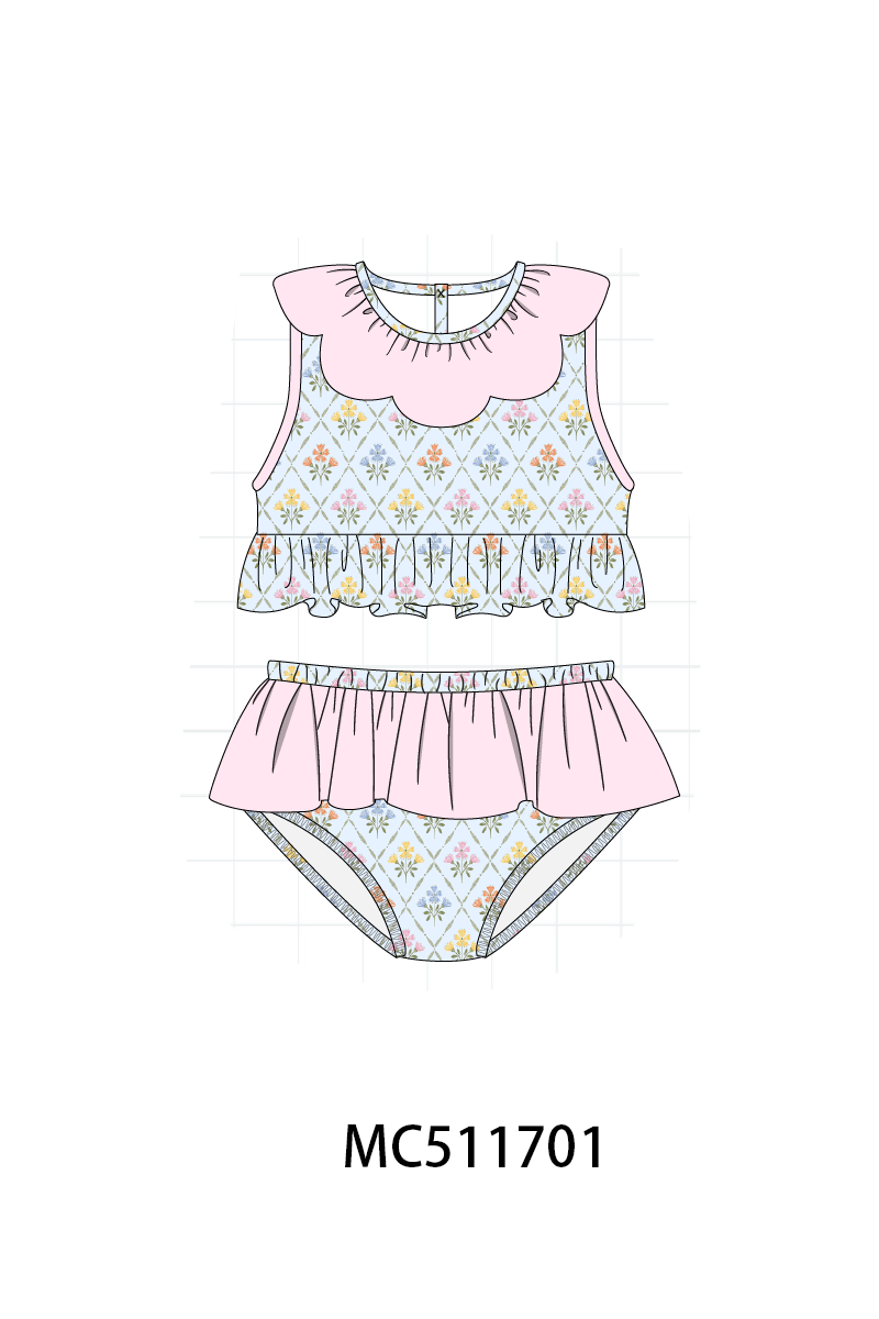 ETA May PO75 Blue floral print ruffle collection