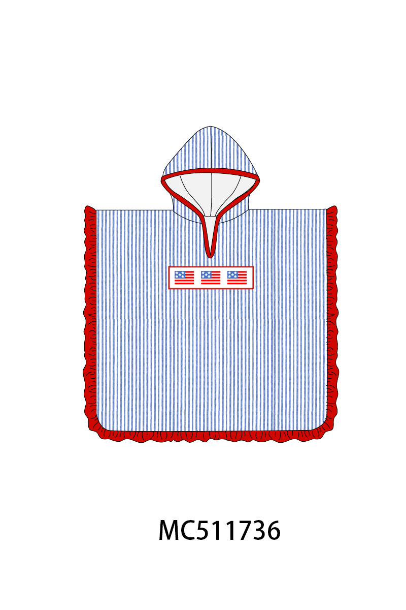 ETA May PO75 Blue seersucker Patriotic flag machine smocked collection 2