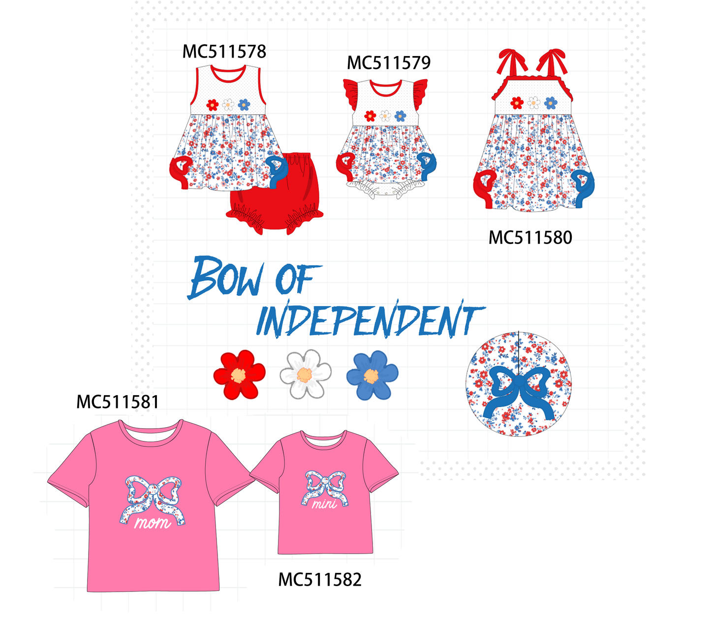 ETA May PO75 Patriotic floral embroidery collection