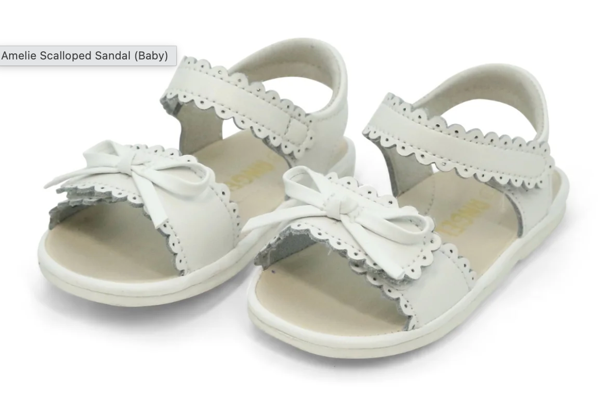 Amelie Scalloped Sandal (Baby)