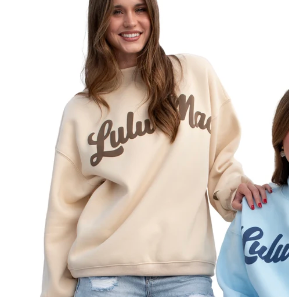 LULU MAC SCRIPT SWEATSHIRT